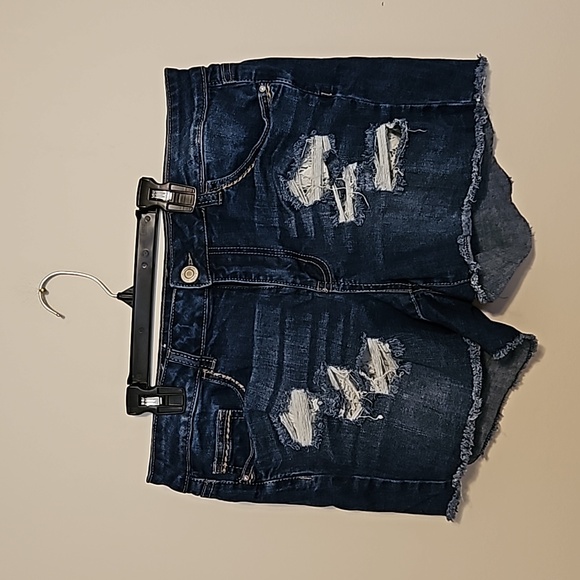 Vanilla Star Pants - Vanilla Star distressed and lace detail jean shorts. In EUC